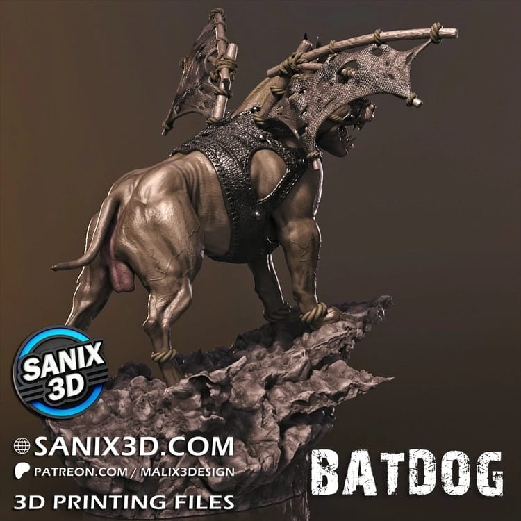 P站图纸印象馆 Sanix3d DC漫画 蝙蝠狗 Sanix3d DC漫画 蝙蝠狗