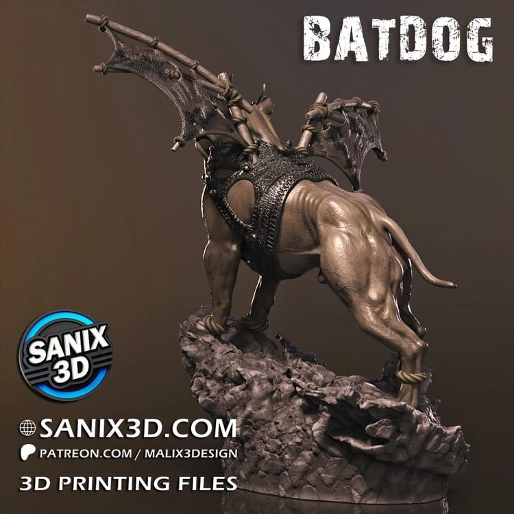 P站图纸印象馆 Sanix3d DC漫画 蝙蝠狗 Sanix3d DC漫画 蝙蝠狗