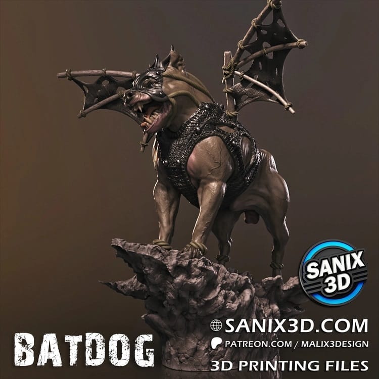 P站图纸印象馆 Sanix3d DC漫画 蝙蝠狗 Sanix3d DC漫画 蝙蝠狗