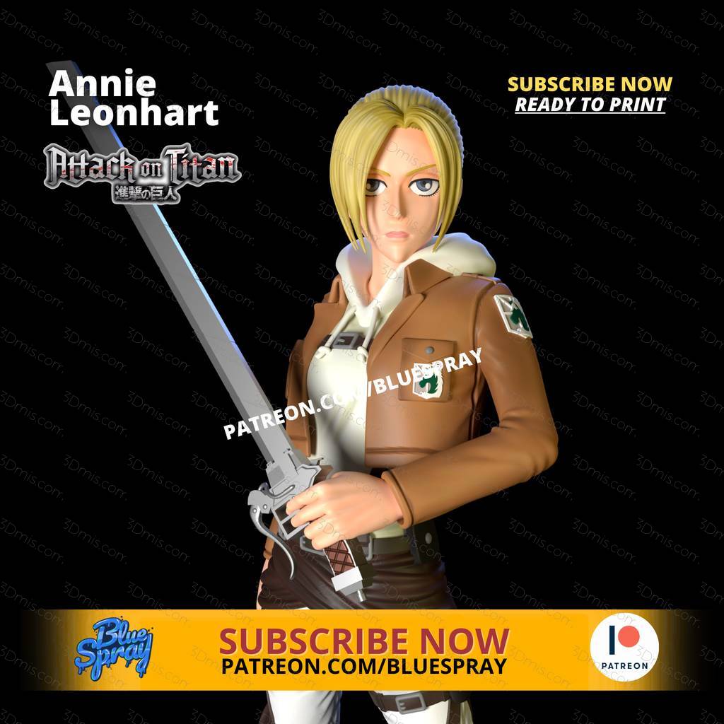 P站图纸印象馆 Blue Spray 进击的巨人 阿尼·利昂纳德 Blue Spray 进击的巨人 阿尼·利昂纳德