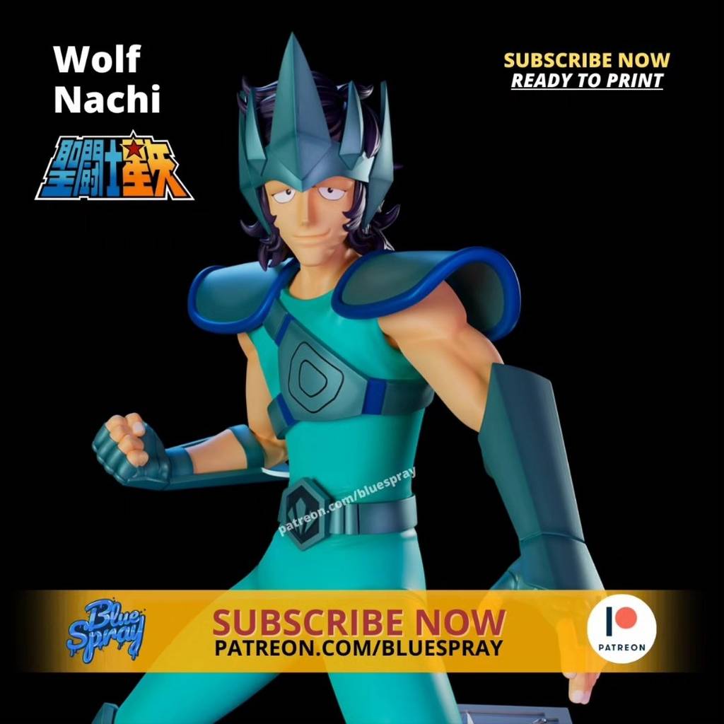 P站图纸印象馆 Blue Spray 圣斗士星矢 天狼座 那智 Blue Spray 圣斗士星矢 天狼座 那智