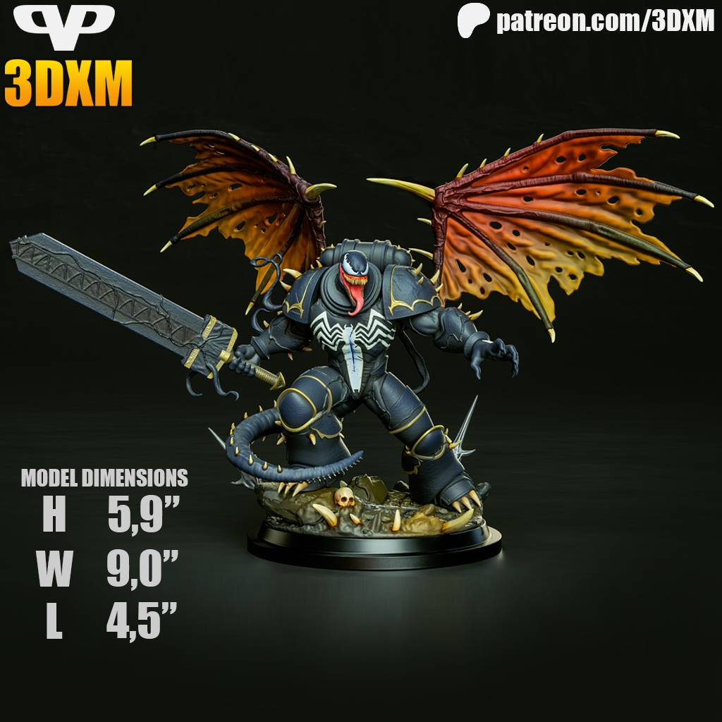 P站图纸印象馆 Chibi STL 漫威 毒液 Chibi STL 漫威 毒液