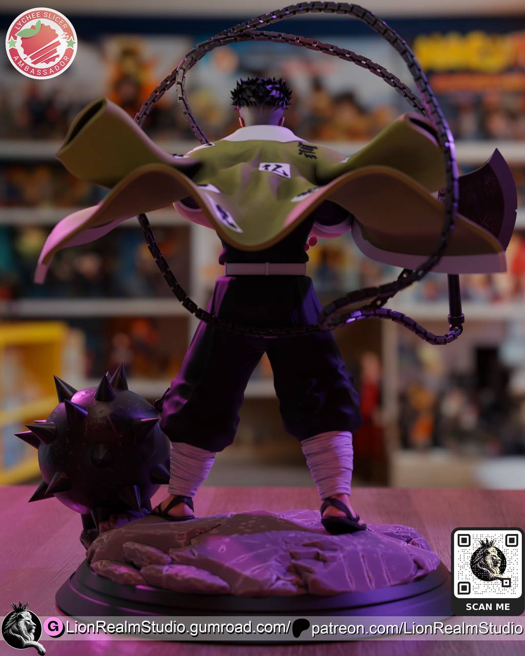 P站图纸印象馆 LionRealm 鬼灭之刃 悲鸣屿行冥 LionRealm 鬼灭之刃 悲鸣屿行冥