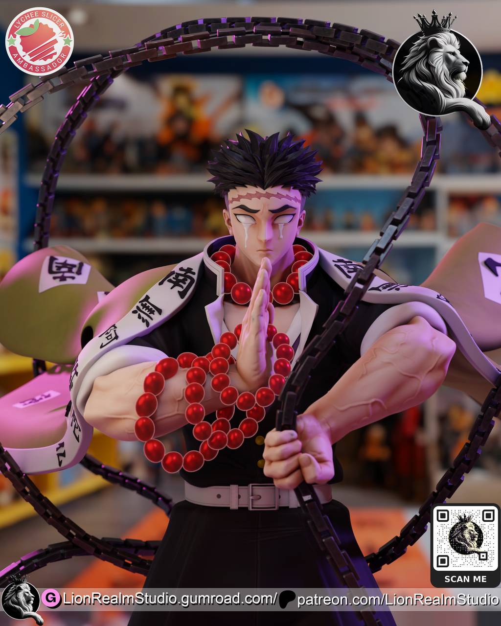 P站图纸印象馆 LionRealm 鬼灭之刃 悲鸣屿行冥 LionRealm 鬼灭之刃 悲鸣屿行冥