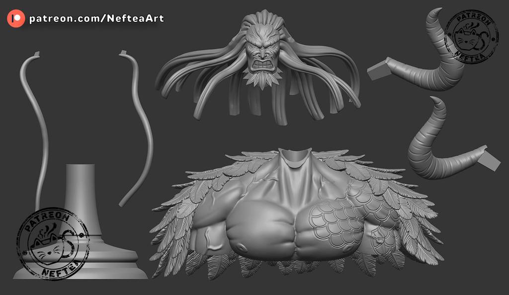 P站图纸印象馆 Neftea 海贼王 凯多 Neftea 海贼王 凯多