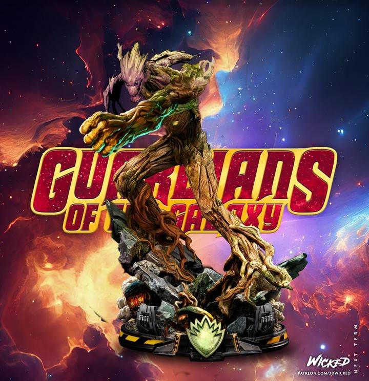 P站图纸印象馆 3DWicked 漫威 格鲁特 3DWicked 漫威 格鲁特