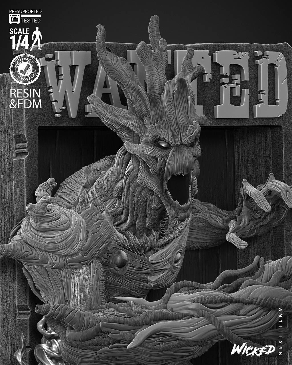 P站图纸印象馆 3DWicked 漫威 格鲁特 3DWicked 漫威 格鲁特