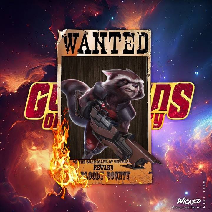 P站图纸印象馆 3DWicked 漫威 火箭浣熊 3DWicked 漫威 火箭浣熊