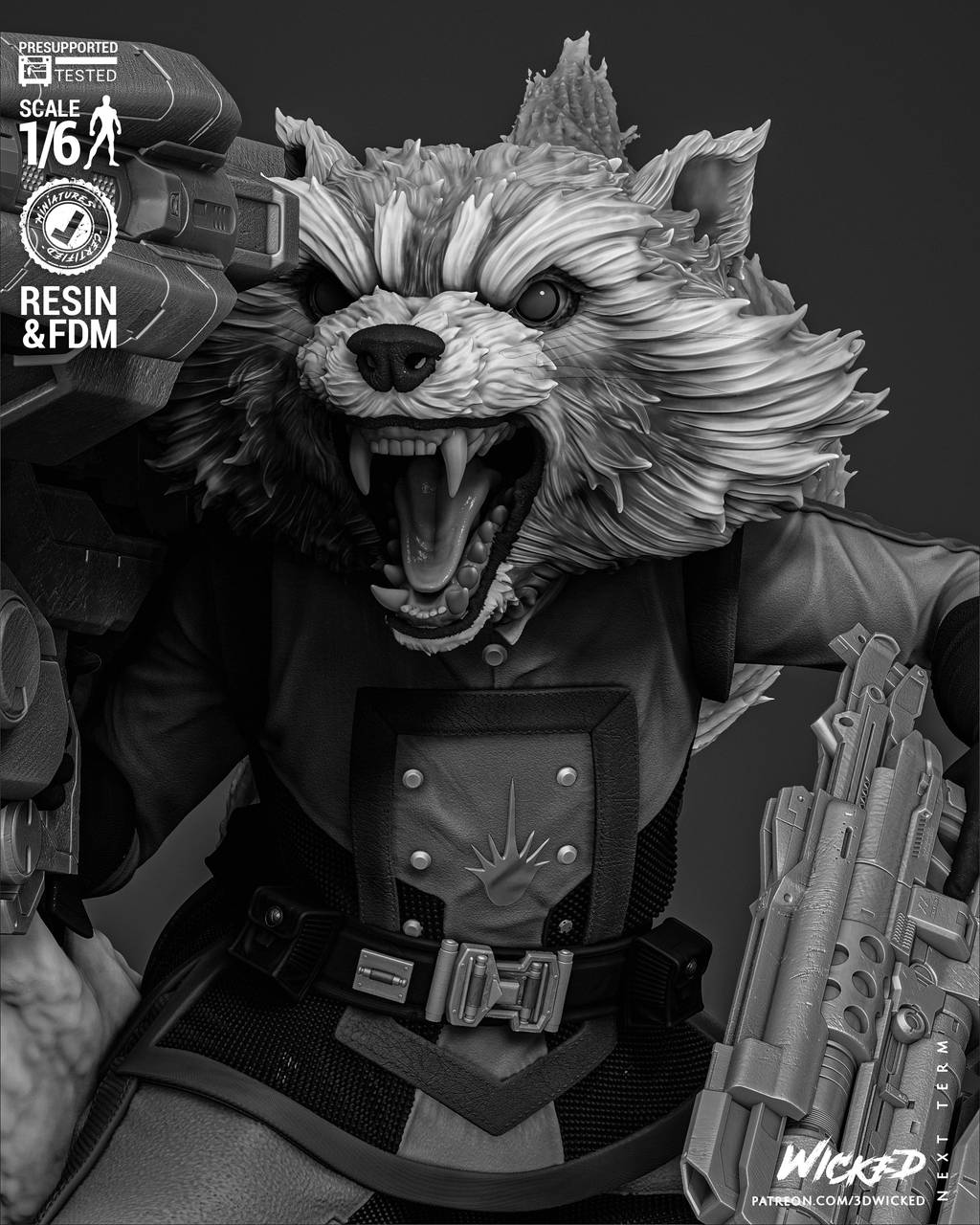 P站图纸印象馆 3DWicked 漫威 火箭浣熊与格鲁特 3DWicked 漫威 火箭浣熊与格鲁特