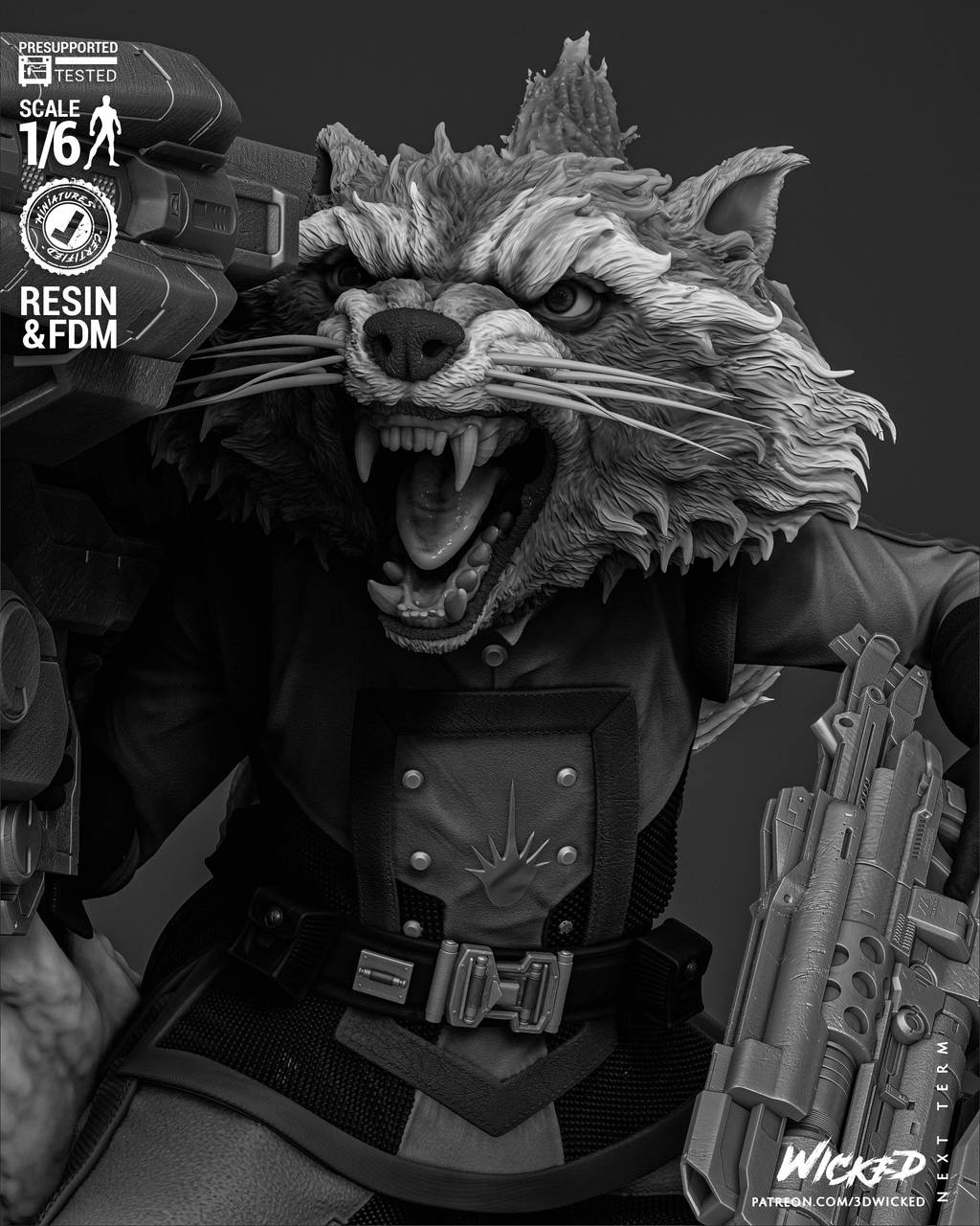 P站图纸印象馆 3DWicked 漫威 火箭浣熊与格鲁特 3DWicked 漫威 火箭浣熊与格鲁特