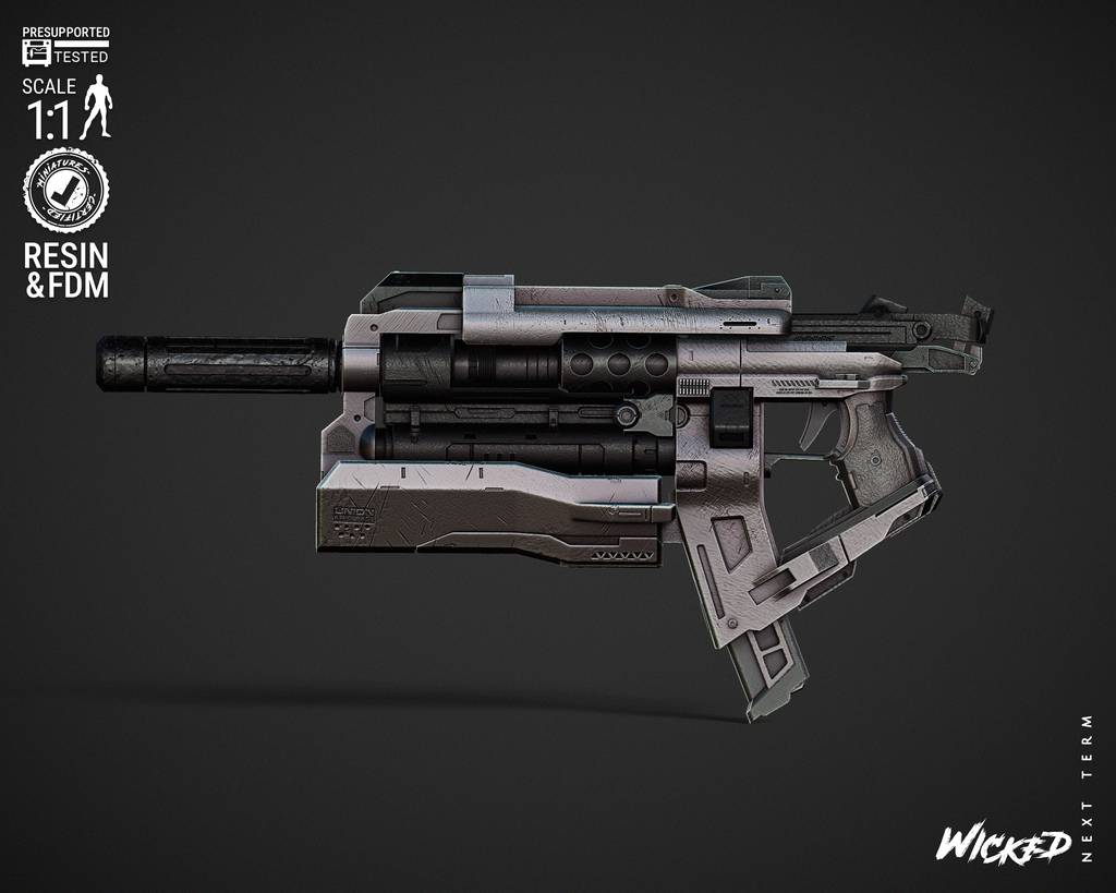 P站图纸印象馆 3DWicked 漫威 火箭浣熊的手枪 3DWicked 漫威 火箭浣熊的手枪