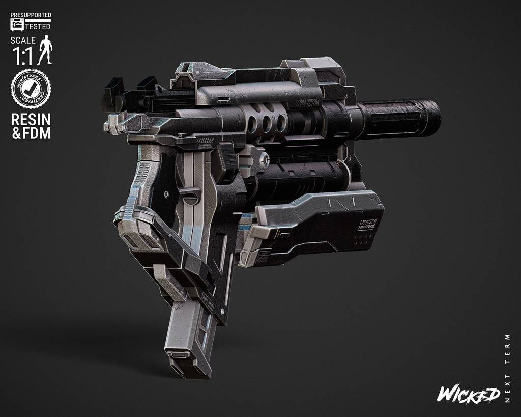 P站图纸印象馆 3DWicked 漫威 火箭浣熊的手枪 3DWicked 漫威 火箭浣熊的手枪