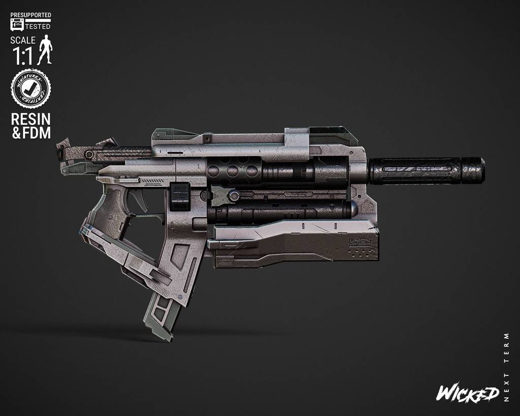 P站图纸印象馆 3DWicked 漫威 火箭浣熊的手枪 3DWicked 漫威 火箭浣熊的手枪