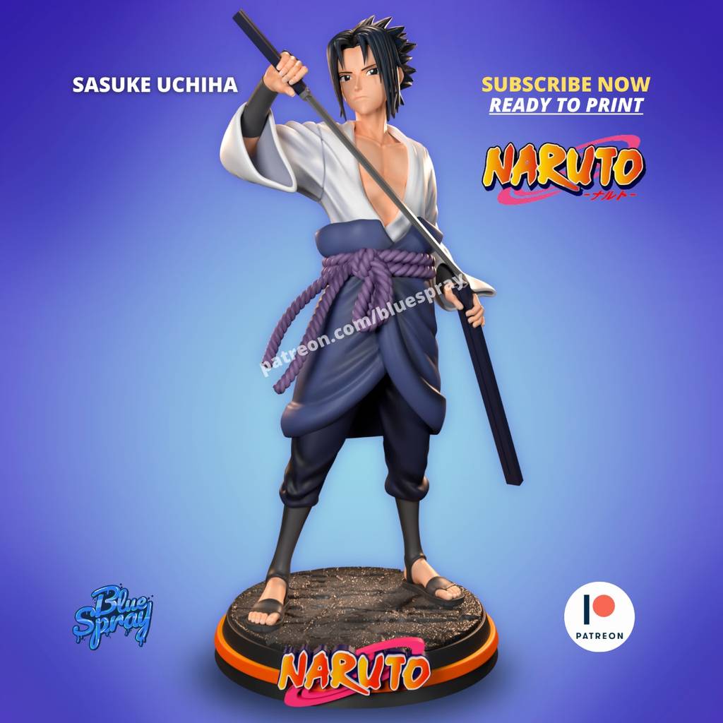 P站图纸印象馆 Blue Spray 火影忍者 宇智波佐助 Blue Spray 火影忍者 宇智波佐助