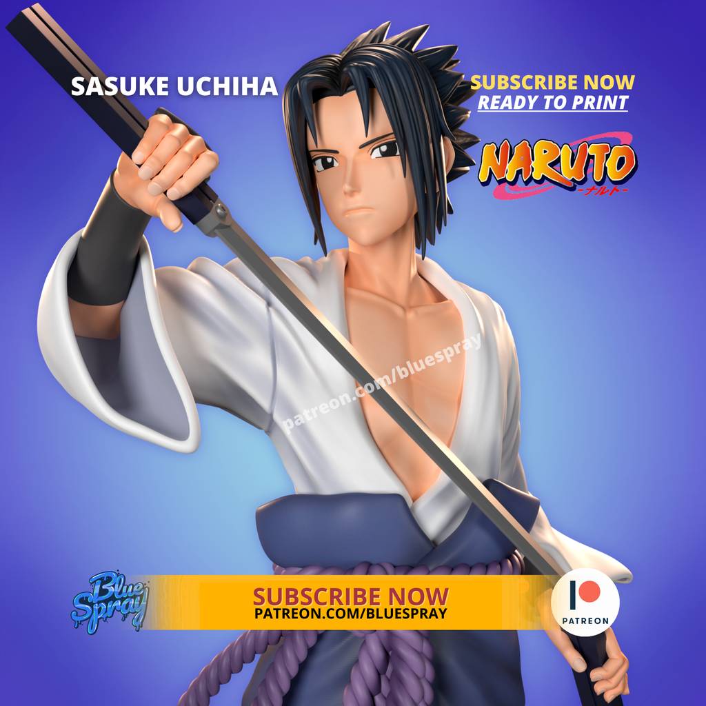 P站图纸印象馆 Blue Spray 火影忍者 宇智波佐助 Blue Spray 火影忍者 宇智波佐助