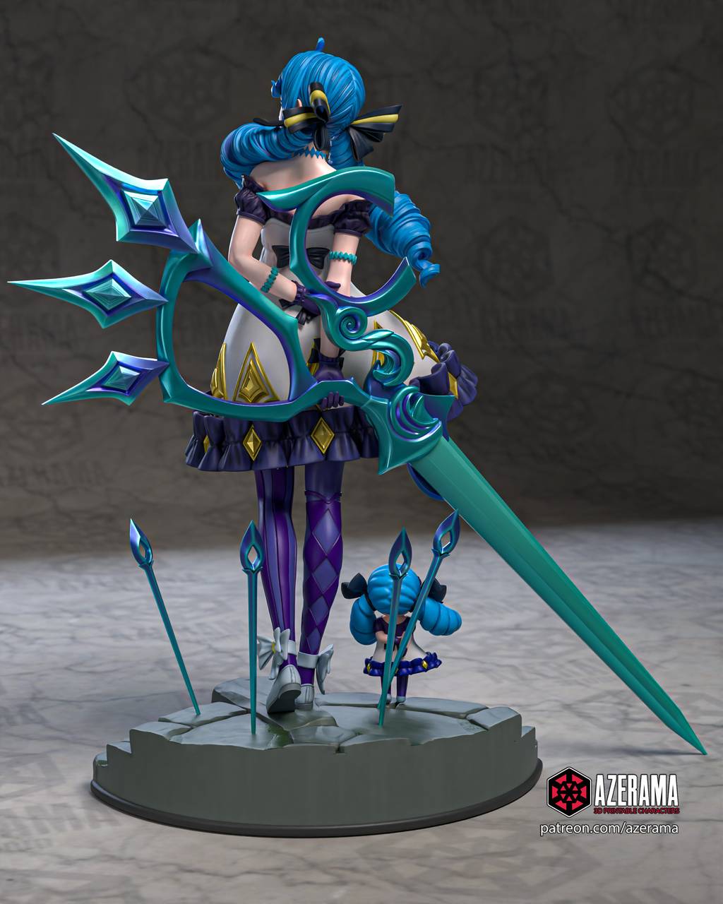 P站图纸印象馆 Azerama 英雄联盟 灵罗娃娃·格温 Azerama 英雄联盟 灵罗娃娃·格温