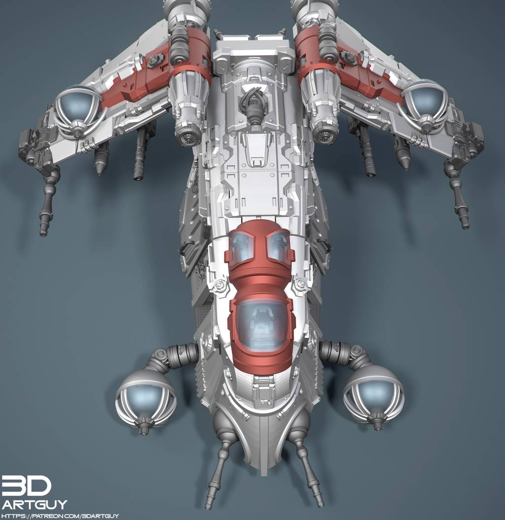 P站图纸印象馆 3DArtGuy 星球大战 共和国炮艇 3DArtGuy 星球大战 共和国炮艇