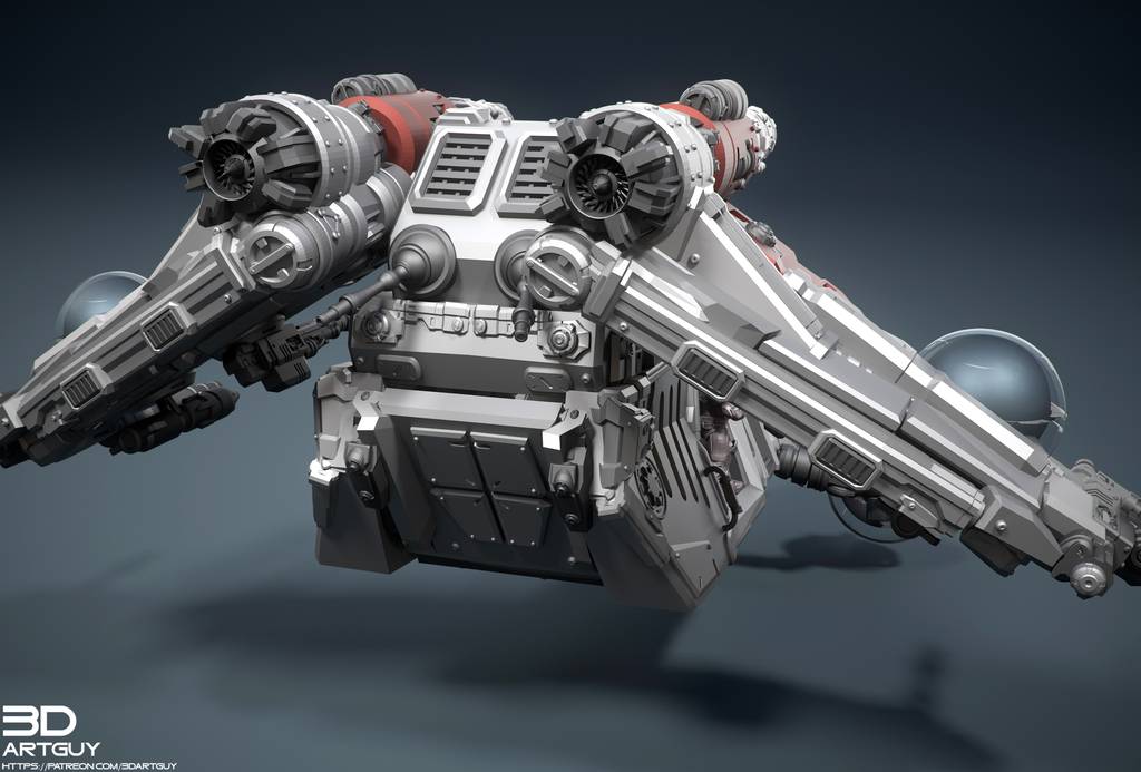 P站图纸印象馆 3DArtGuy 星球大战 共和国炮艇 3DArtGuy 星球大战 共和国炮艇