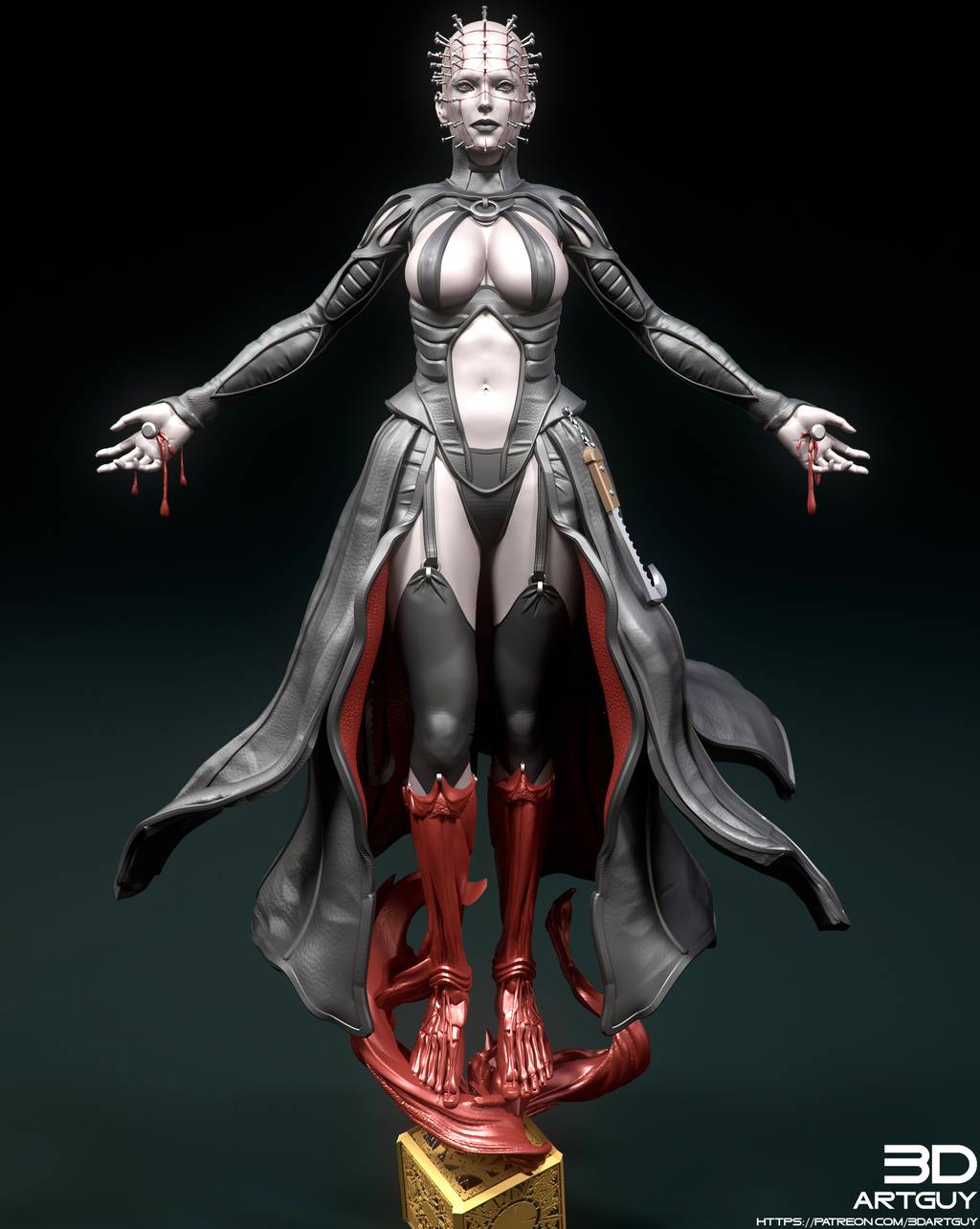 P站图纸印象馆 3DArtGuy 猛鬼追魂 钉子头女祭司 3DArtGuy 猛鬼追魂 钉子头女祭司