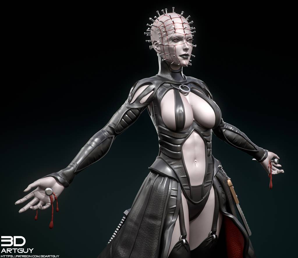 P站图纸印象馆 3DArtGuy 猛鬼追魂 钉子头女祭司 3DArtGuy 猛鬼追魂 钉子头女祭司