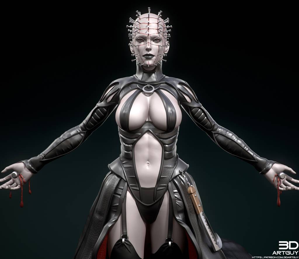 P站图纸印象馆 3DArtGuy 猛鬼追魂 钉子头女祭司 3DArtGuy 猛鬼追魂 钉子头女祭司