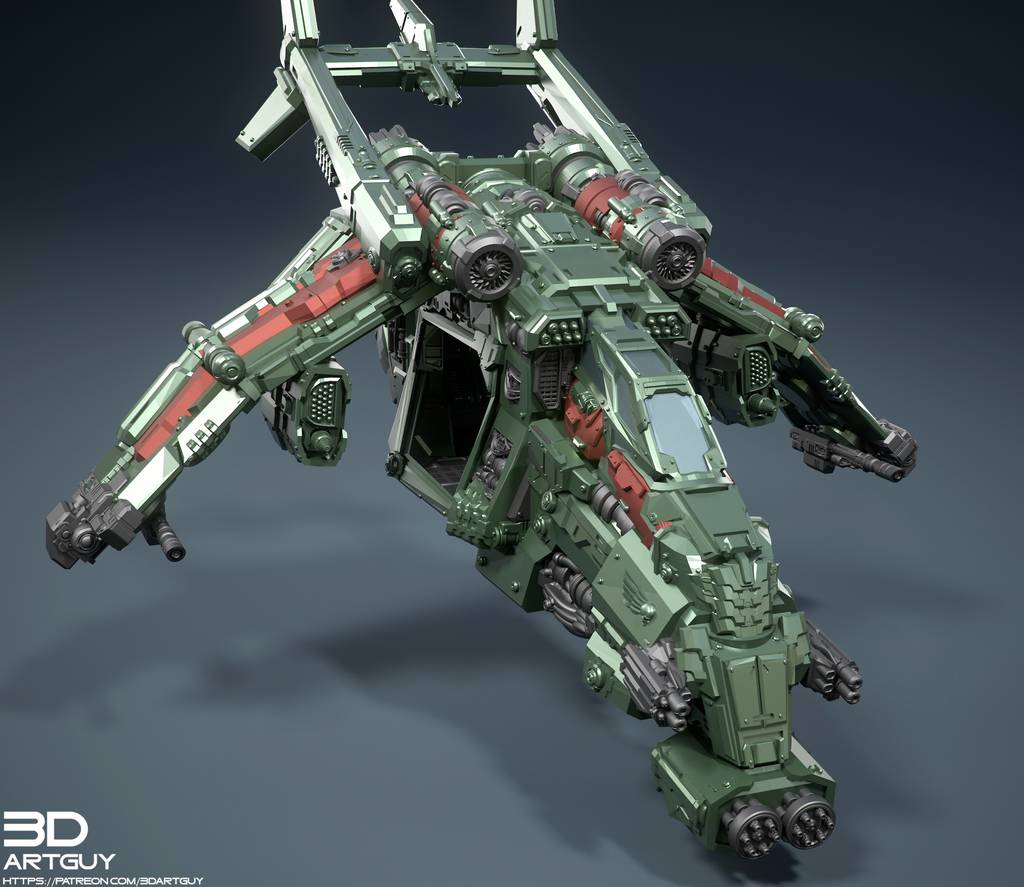 P站图纸印象馆 3DArtGuy 星球大战 共和国武装直升机 3DArtGuy 星球大战 共和国武装直升机