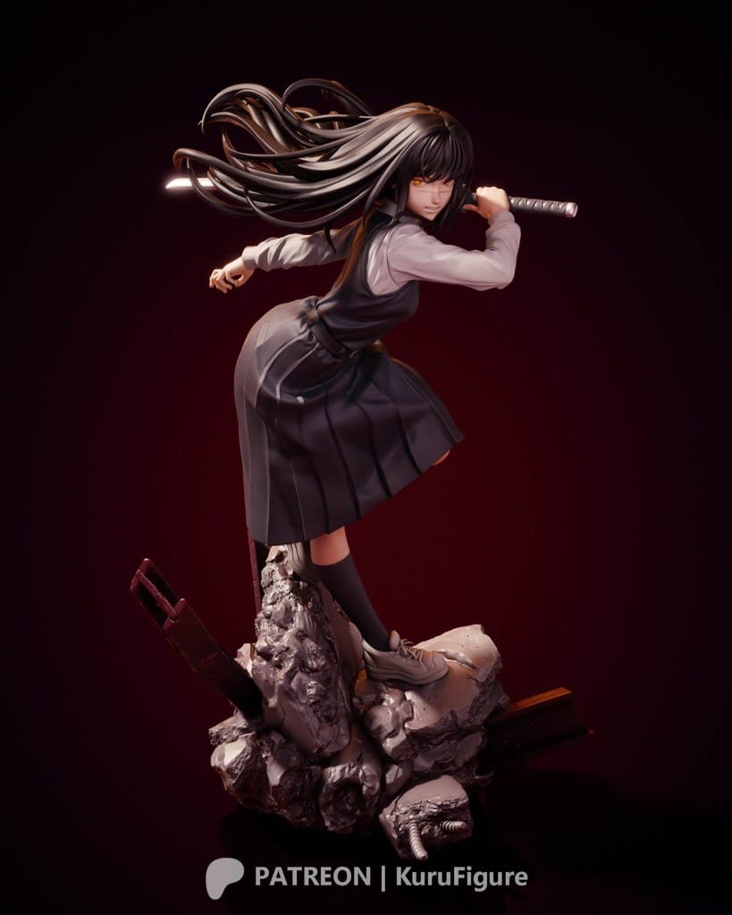 P站图纸印象馆 Kuru Figure 电锯人 早川秋 Kuru Figure 电锯人 早川秋