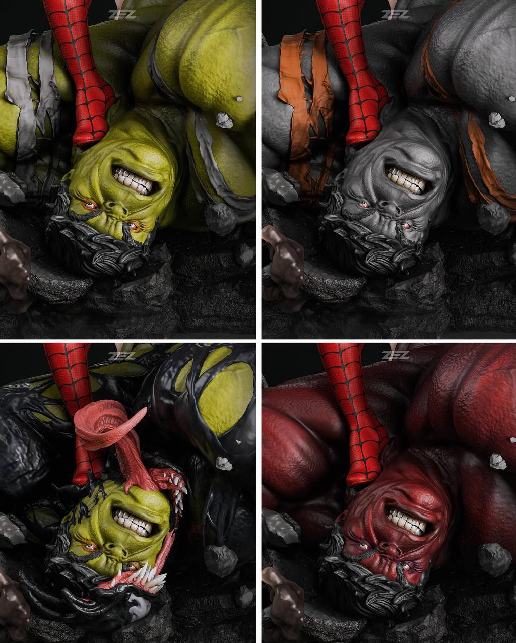P站图纸印象馆 ZEZ STUDIOS 漫威 蜘蛛侠大战绿巨人 ZEZ STUDIOS 漫威 蜘蛛侠大战绿巨人