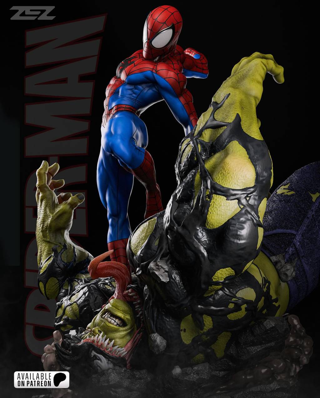 P站图纸印象馆 ZEZ STUDIOS 漫威 蜘蛛侠大战绿巨人 ZEZ STUDIOS 漫威 蜘蛛侠大战绿巨人