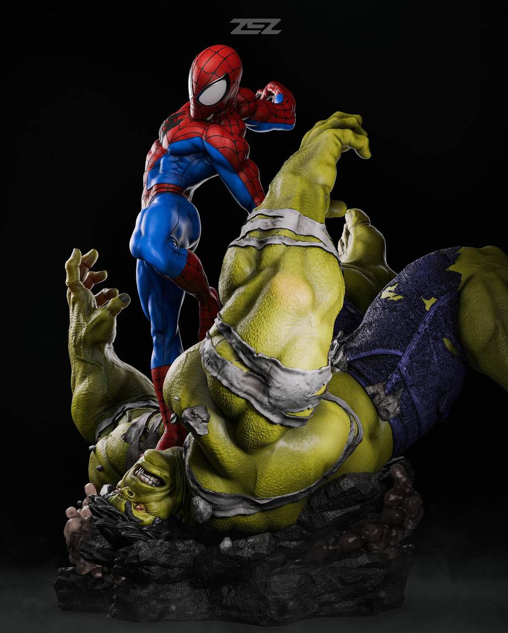 P站图纸印象馆 ZEZ STUDIOS 漫威 蜘蛛侠大战绿巨人 ZEZ STUDIOS 漫威 蜘蛛侠大战绿巨人