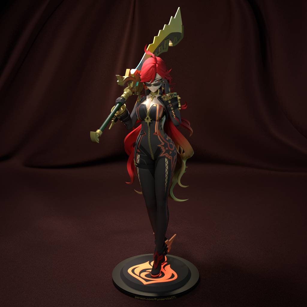 P站图纸印象馆 FunserviceSTL 原神 玛薇卡 FunserviceSTL 原神 玛薇卡