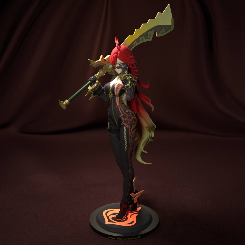 P站图纸印象馆 FunserviceSTL 原神 玛薇卡 FunserviceSTL 原神 玛薇卡