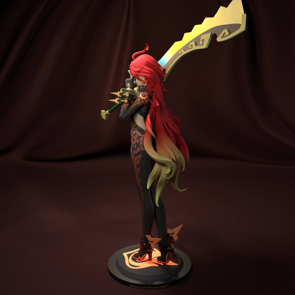 P站图纸印象馆 FunserviceSTL 原神 玛薇卡 FunserviceSTL 原神 玛薇卡