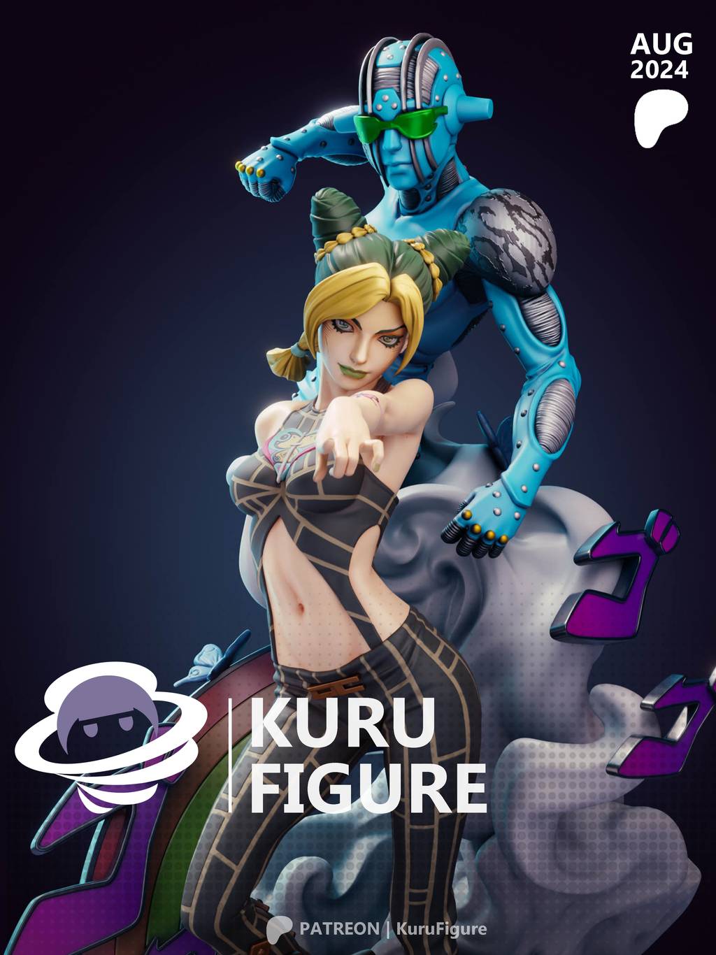 P站图纸印象馆 Kuru Figure JOJO的奇妙冒险 空条徐伦 Kuru Figure JOJO的奇妙冒险 空条徐伦