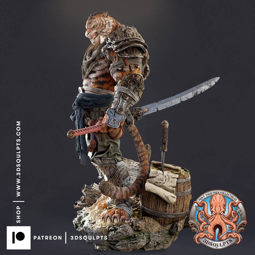 P站图纸印象馆 3DSqulpts 老虎 3DSqulpts 老虎