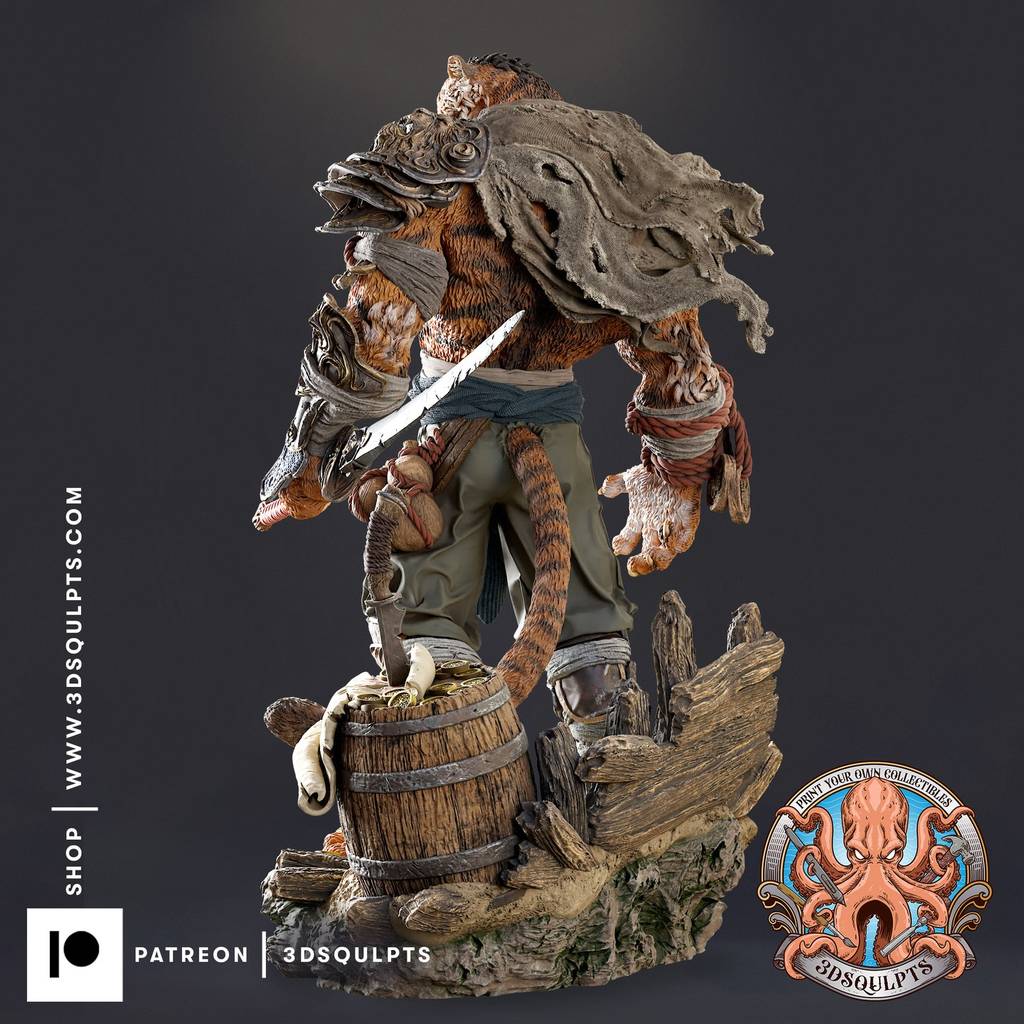 P站图纸印象馆 3DSqulpts 老虎 3DSqulpts 老虎