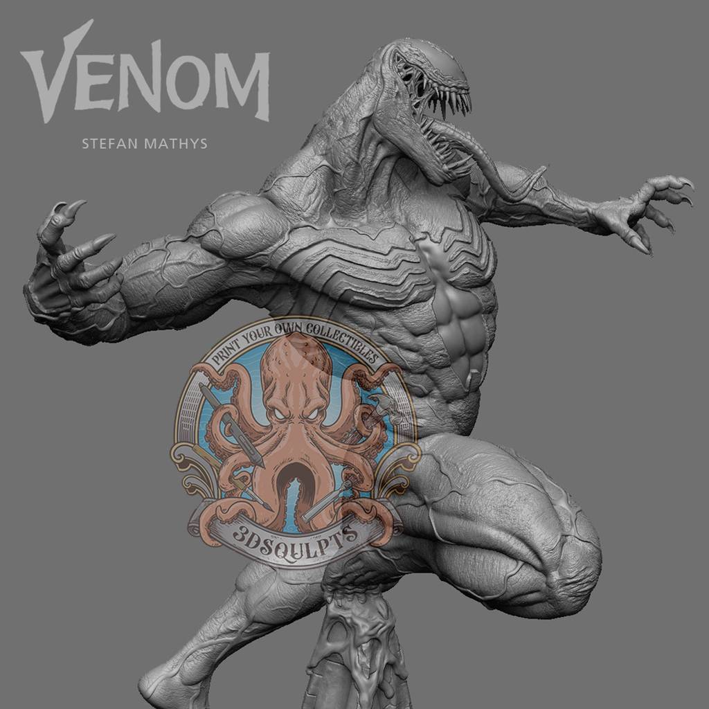 P站图纸印象馆 3DSqulpts 漫威 毒液 3DSqulpts 漫威 毒液