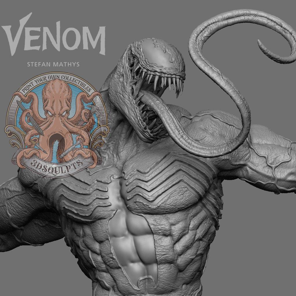 P站图纸印象馆 3DSqulpts 漫威 毒液 3DSqulpts 漫威 毒液