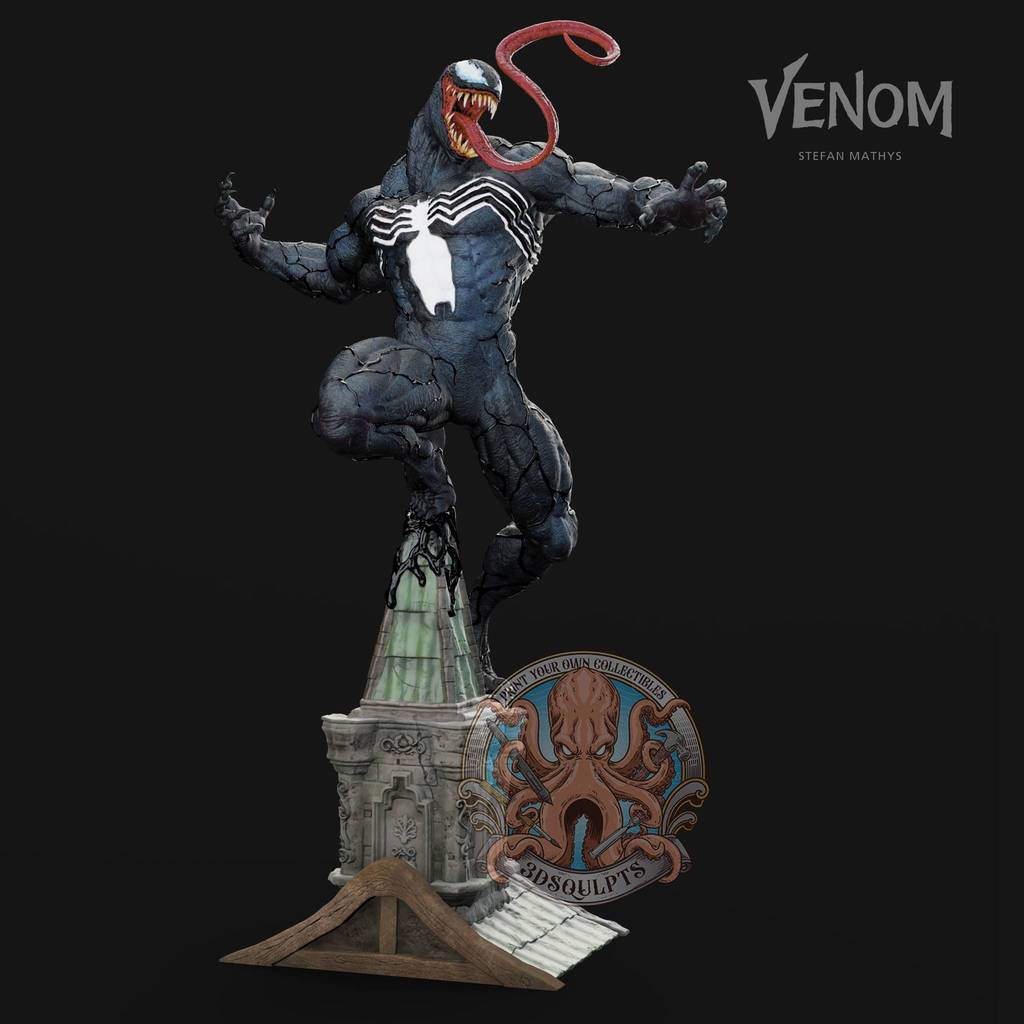 P站图纸印象馆 3DSqulpts 漫威 毒液 3DSqulpts 漫威 毒液