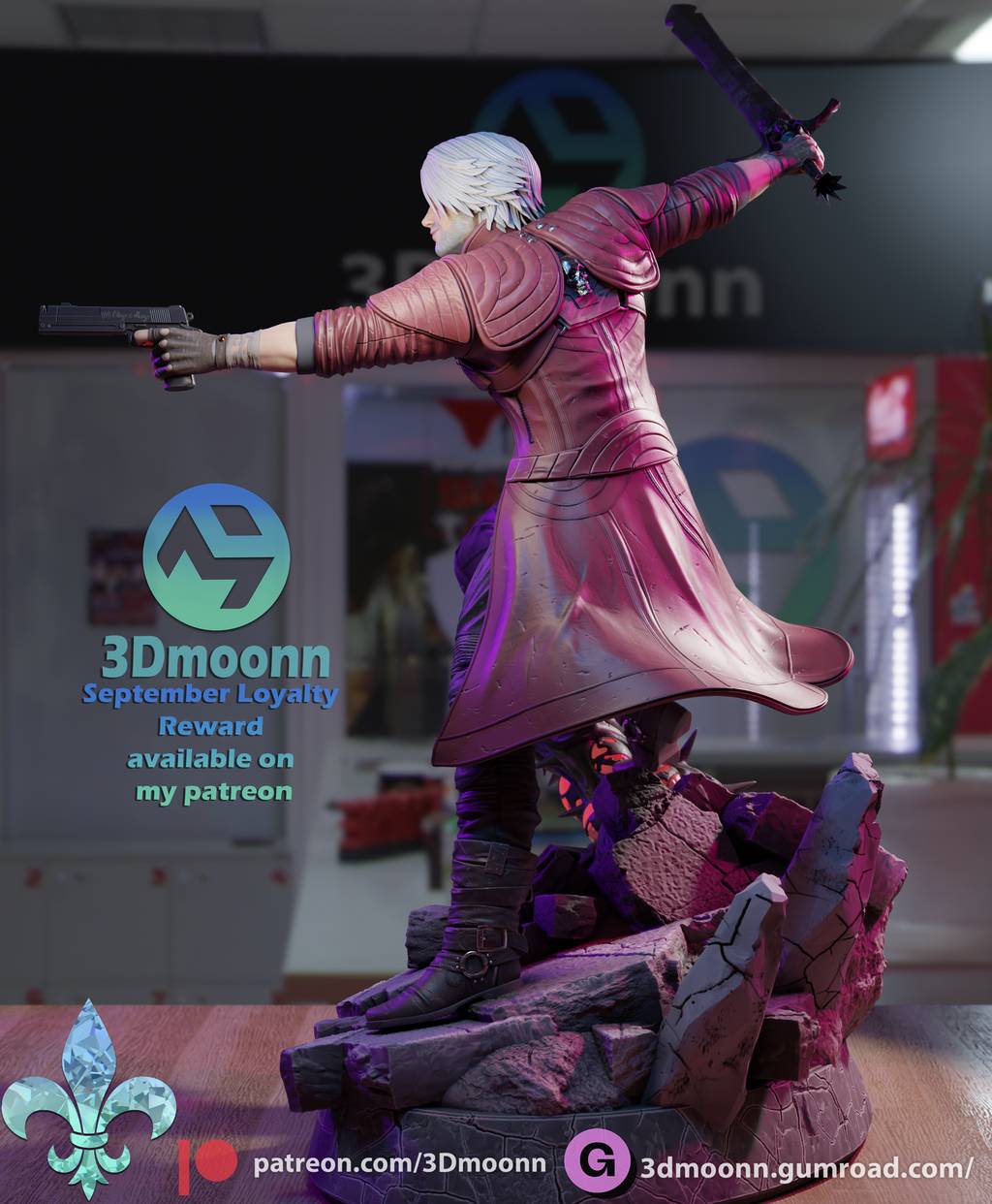 P站图纸印象馆 3Dmoonn 鬼泣 但丁 3Dmoonn 鬼泣 但丁