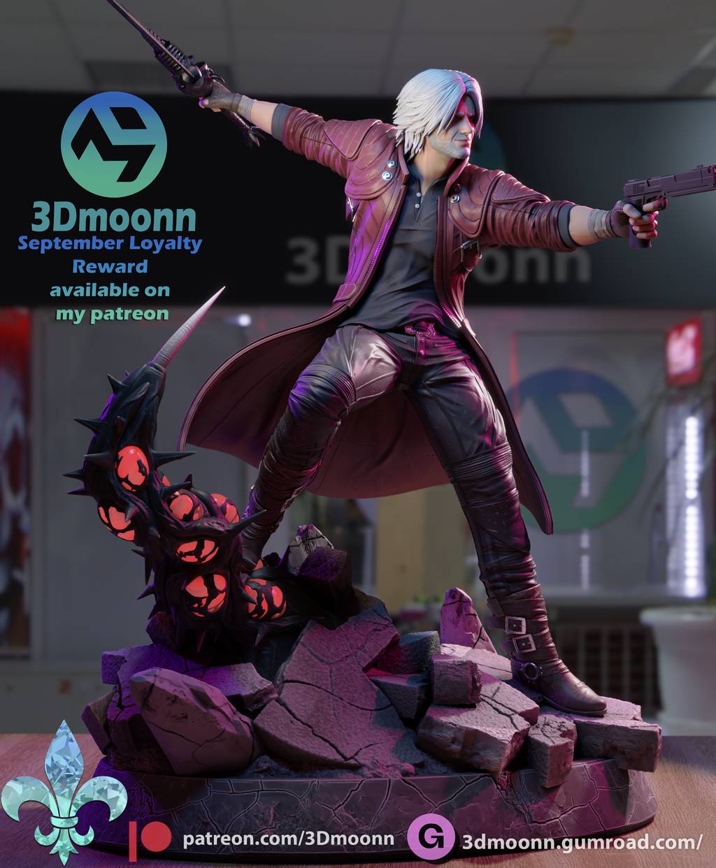 P站图纸印象馆 3Dmoonn 鬼泣 但丁 3Dmoonn 鬼泣 但丁