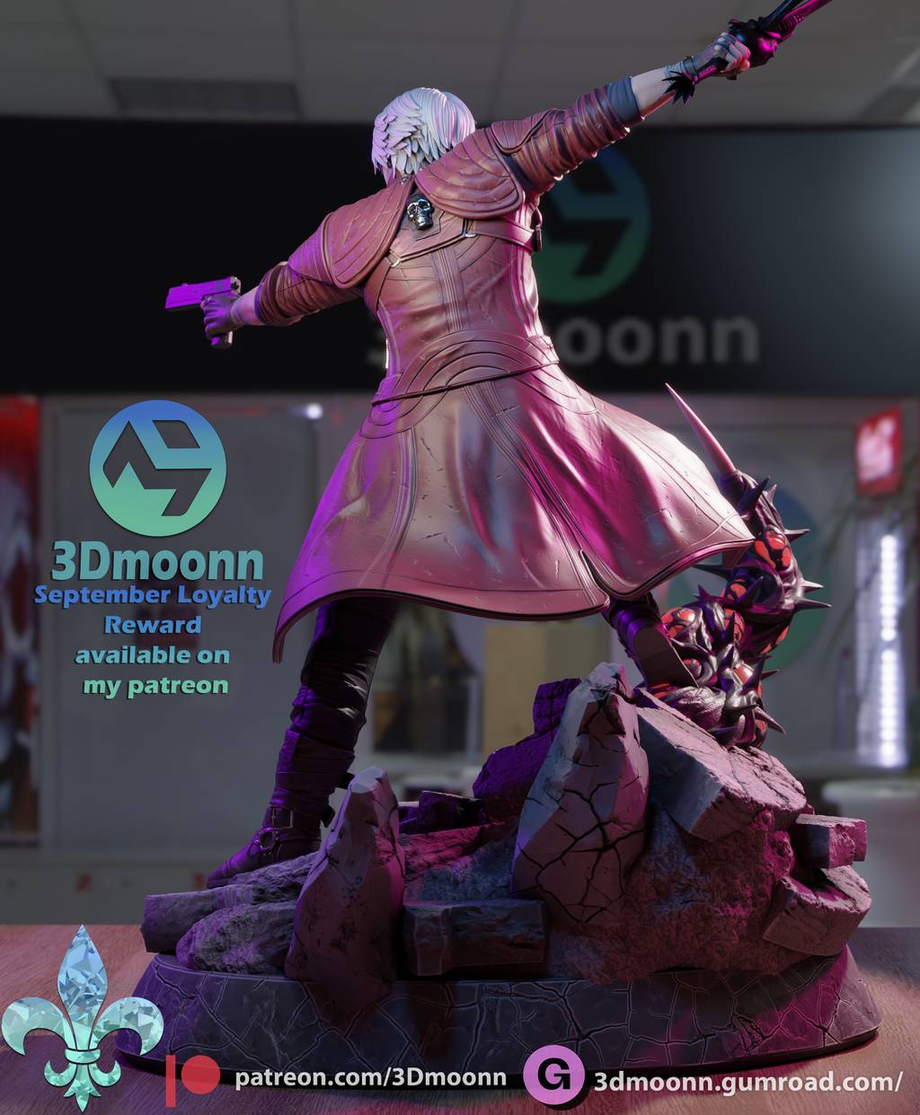 P站图纸印象馆 3Dmoonn 鬼泣 但丁 3Dmoonn 鬼泣 但丁