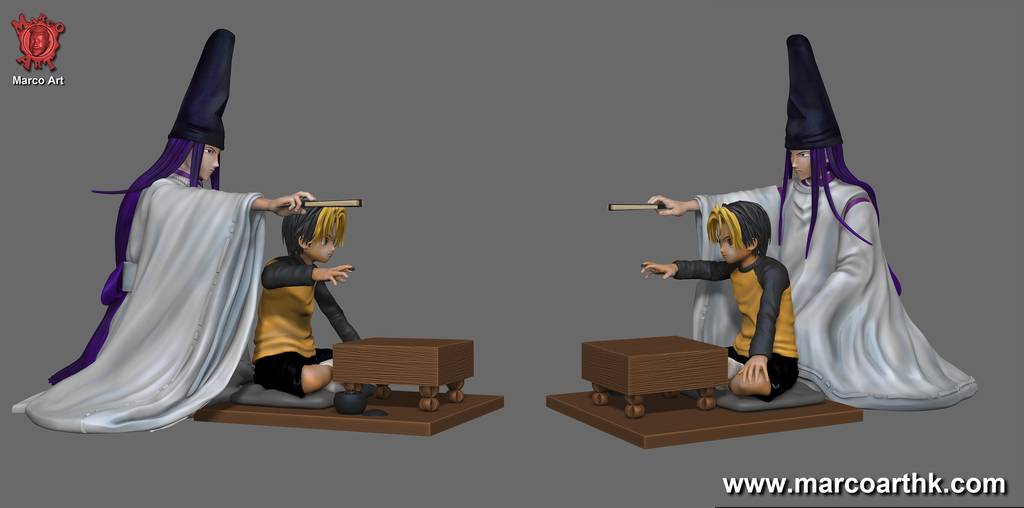 P站图纸印象馆 Marco Art 棋魂 进藤光和藤原佐为 Marco Art 棋魂 进藤光和藤原佐为