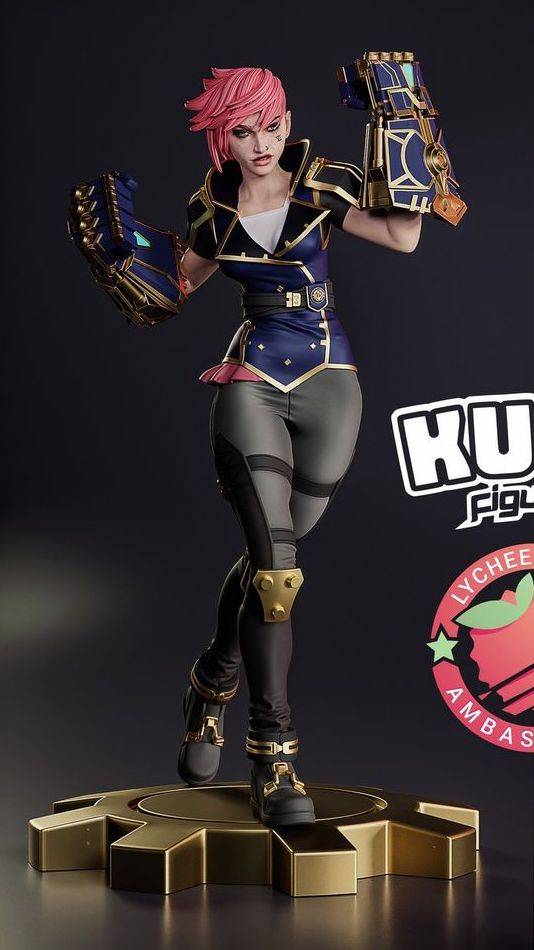 P站图纸印象馆 KuGo figures 英雄联盟 蔚 KuGo figures 英雄联盟 蔚