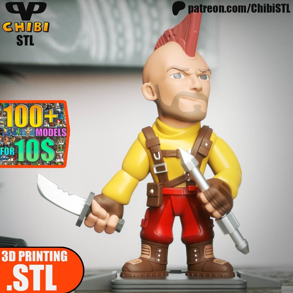 P站图纸印象馆 Chibi STL 漫威 克拉格林 Chibi STL 漫威 克拉格林