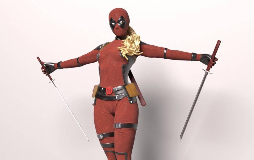 P站图纸印象馆 漫威 死侍女士 漫威 死侍女士