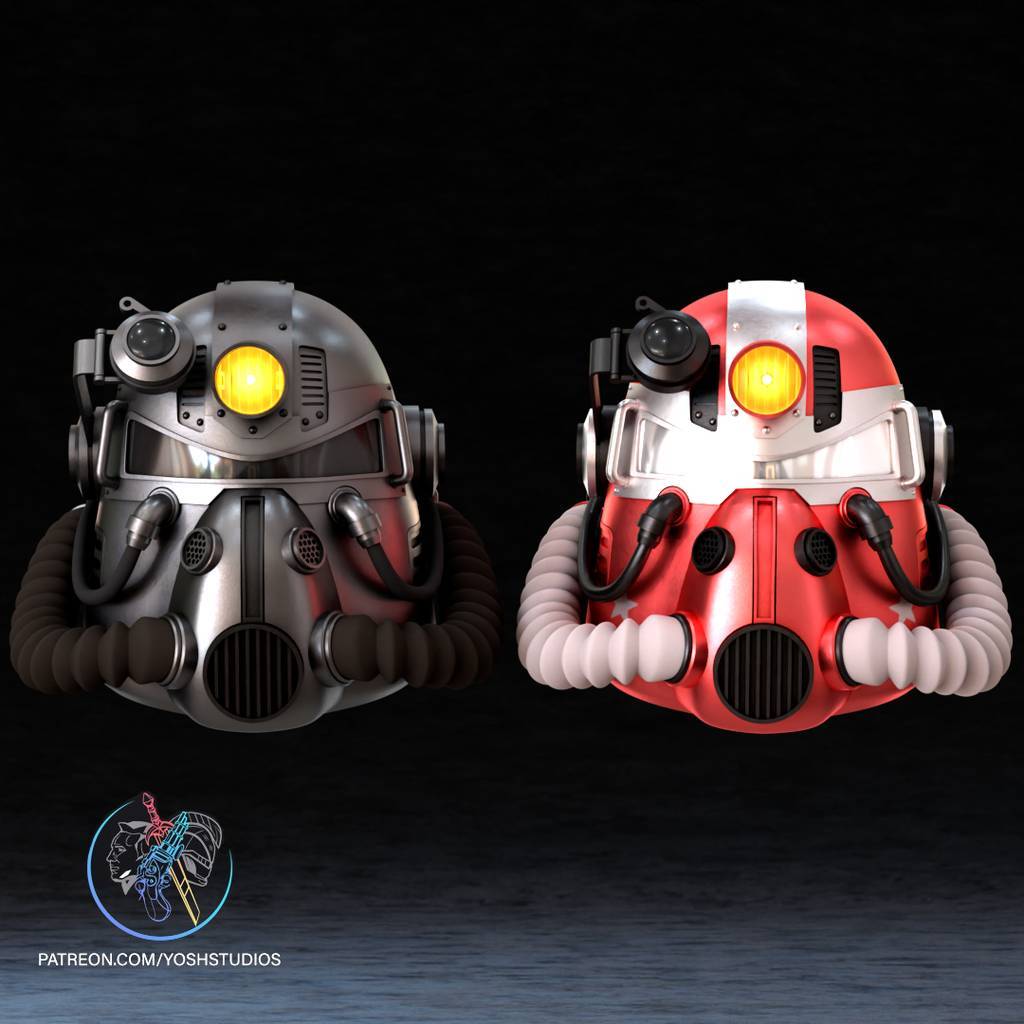 P站图纸印象馆 Yosh 辐射 T-51动力战斗步兵装甲头盔 Yosh 辐射 T-51动力战斗步兵装甲头盔