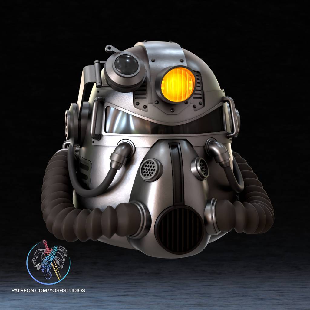 P站图纸印象馆 Yosh 辐射 T-51动力战斗步兵装甲头盔 Yosh 辐射 T-51动力战斗步兵装甲头盔