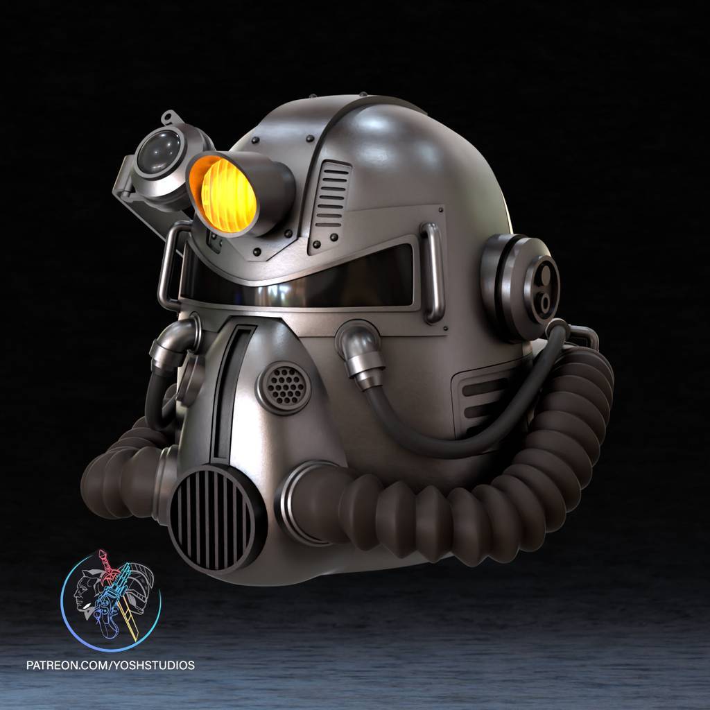 P站图纸印象馆 Yosh 辐射 T-51动力战斗步兵装甲头盔 Yosh 辐射 T-51动力战斗步兵装甲头盔
