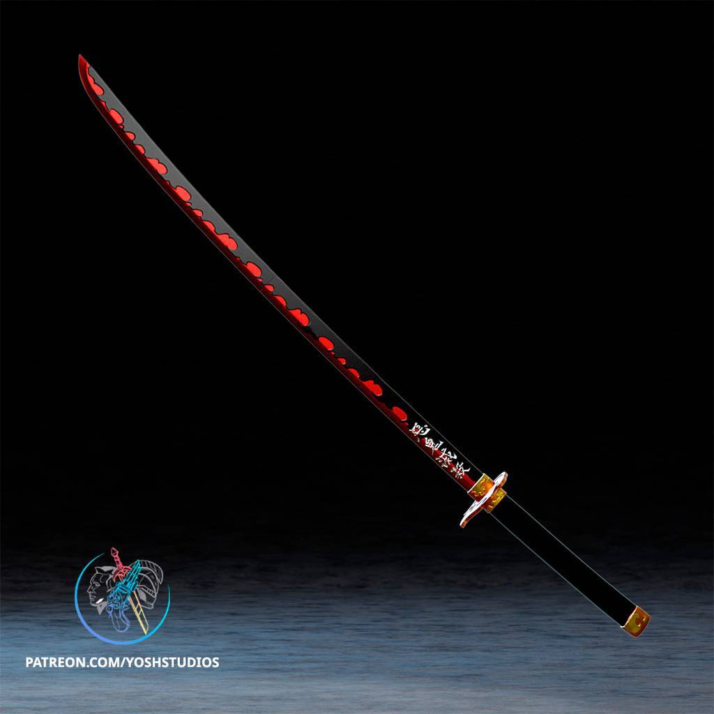 P站图纸印象馆 Yosh 恶魔杀手的武士刀 Yosh 恶魔杀手的武士刀